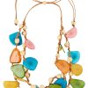 Tagua Marcela 2 Row Teardrop Adjustable Necklace