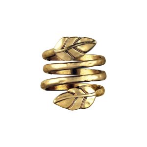 Bella Uno Gold-Tone Leaf Wrap Ring
