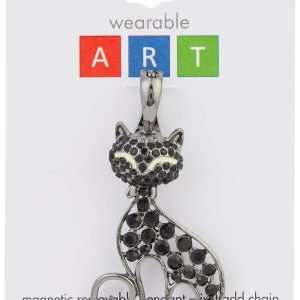 Wearable Art Enchanted Cat Halloween Charm