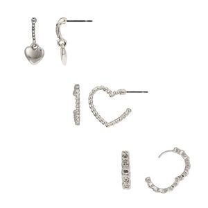 Dauplaise Jewelry 3 Pc. Set Hoop/Drop Earrings