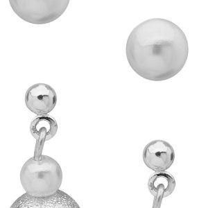 You're Invited Silver Tone Trio Earrings Set