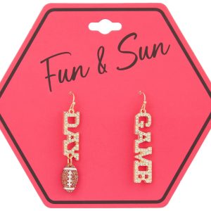 Fun & Sun 1.75 in Game Day Drop Earrings