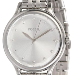 Fossil Womens Round Dial Silver Watch