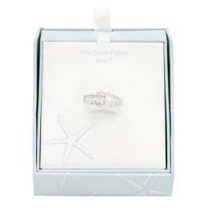 Ocean Treasures Cubic Zirconia Open Buckle Ring