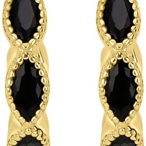 Signature 12 mm Gemstone Hoop Earrings