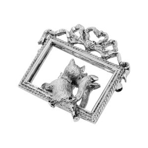 1928 Jewelry Cat Mirror Pin