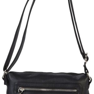 Bueno Solid D-Ring Flap Pocket Crossbody Handbag