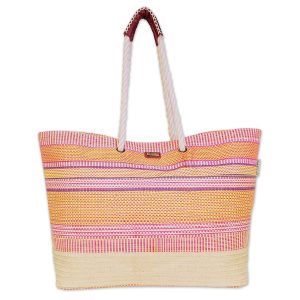 Sun N' Sand Poly/Paper Straw Beach Tote Bag