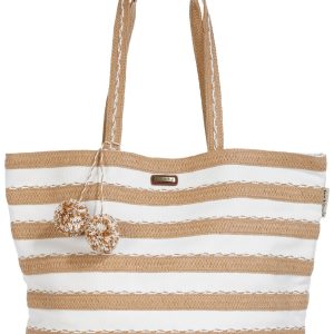 Sun N' Sand Double Handle Woven Beach Tote Bag