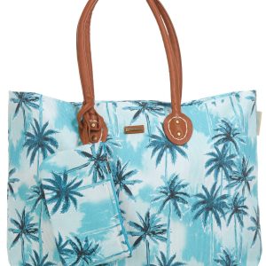 Caribbean Joe Palm Tree Print Beach Handbag