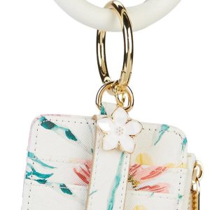 Nanette Lepore Candi Card Case Flower Charm Bracelet Wallet