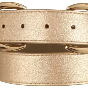 Vince Camuto Womens Metallic Faux Leather Belt