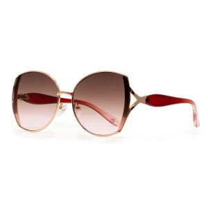 Nicole Miller Womens Rose Gold Square Sunglasses