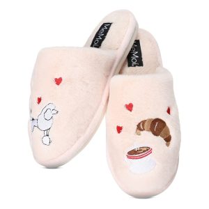 Womens I Love Paris Plush Slippers