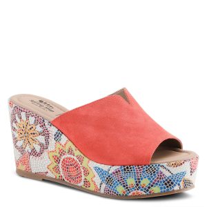 Spring Step Womens Laylani Wedge Slide Sandals