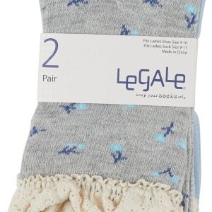 Keep You Socks On Womens 2 Pk Lace Ruffle Waffle Socks