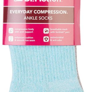 Dr. Motion Womens 2 Pk Compression Ankle Socks