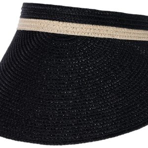 Twig & Arrow Womens Elastic Back Straw Visor