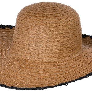 Twig & Arrow Womens Floppy Stitched Edge Sun Hat