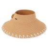 Sun N' Sand Womens Paper Braid Rollup Visor