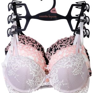 Nanette Lepore 3 pk Lace Push Up Full Fig Bras