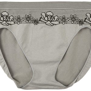 Women's Seamless Floral Stripe Hi-Cut Briefs