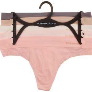 BCBGMAXAZRIA Womens 5 Pk Seamless Thong Panties