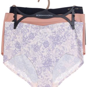 BCBGMAXAZRIA No-Show Bonded Laser 3-Pack Brief Panties