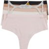 Jessica Simpson Womens 5 Pk High Waist Micro Bond Thong