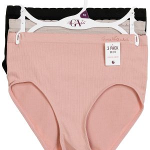 Nanette Lepore Plus 3 Pk Seamless Brief Panties