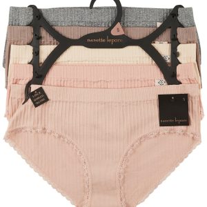 Nanette Lepore Womens 5 Pk Lace Microfiber Hipster Panties