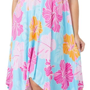Ellen Tracy Plus Sleeveless Print Nightgown