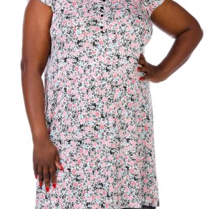 Ellen Tracy Women's Short Sleeve Floral Night Gown