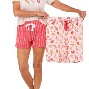 Jaclyn Women's 3 Pc Shanty Shells Sleepwear Set