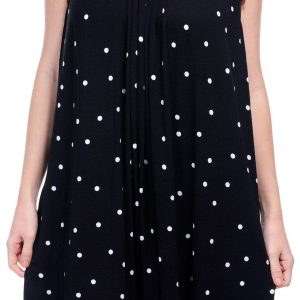Ellen Tracy Womens Short Sleeve Polka Dot Sleepshirt