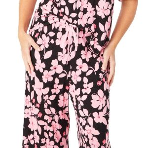 Ellen Tracy Womens 2 Pc Floral Pajama Shorts Set