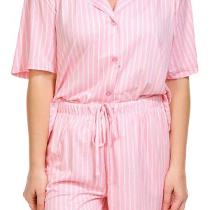 Anne Klein Womens 2 Pc Striped Pajama Shorts Set
