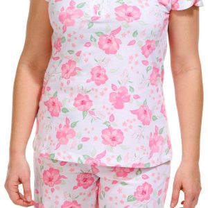 Celestial Dreams Womens 2 Pc Floral Pajama Shorts Set