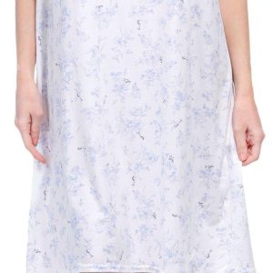 Laura Ashley Womens Short Sleeve Print Nightgown