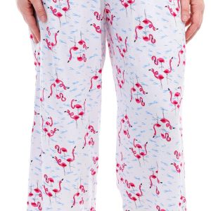 Hue Womens Flamingo Print Drawstring Sleep Capris