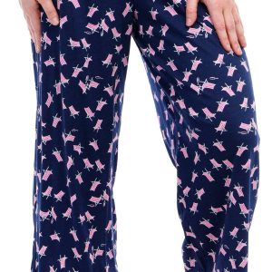 Hue Womens Beach Chairs Print Drawstring Sleep Capris