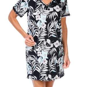 Flora Nikrooz Womens Short Sleeve Floral Sleepshirt