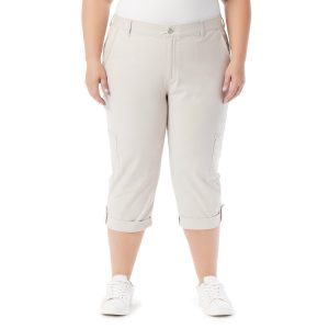 Gloria Vanderbilt Plus 21 in Comfort Waist Cargo Capris