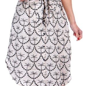 Figueroa & Flower Womens Embroidered Floral Shirt Dress