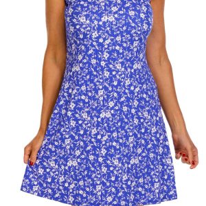 Allison Brittney Womens Sleeveless Ribbed Polo Dress