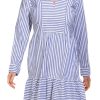 Dash Womens Striped Long Sleeve Swing Dress