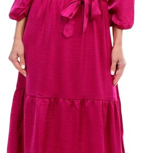 Lucky Brand Womens Tiered Midi Dress