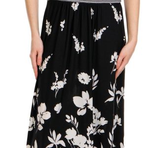 London Times Womens Sleeveless Floral Maxi Dress