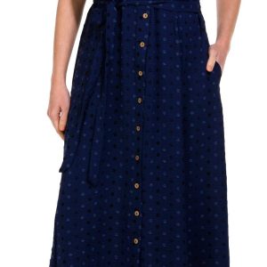 Nina Leonard Womens Short Sleeve Midi Shirt Dress