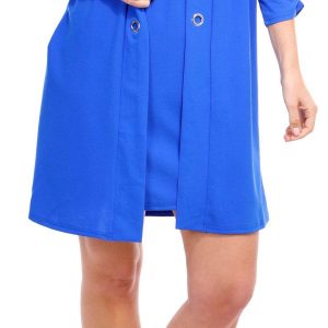 Lexington Avenue Womens Faux Cardigan Grommet Detail Dress